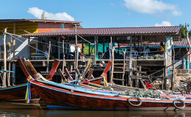 Fototapeta na wymiar 21 January 2020 Fisherman's dock Trang Thailand