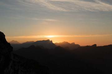 Atardecer en Mallorca, cabo Formentor, España