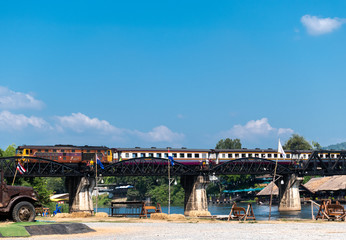 Fototapeta premium 21 January 2020 Railway Bridge over the River Kwai Kanchanaburi Thailand