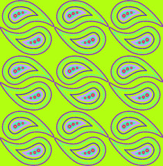 Seamless Oriental Stunning Trendy Color Pattern