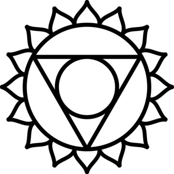 Chakra Vishuddha | Halschakra | schwarz