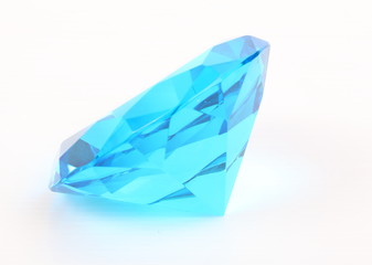 blue diamond on white surface 