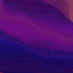 landscape orientation graphic with waves. modern soft swirl waves background design with very dark violet, purple and midnight blue color