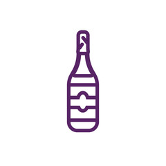 Isolated wine bottle vector design