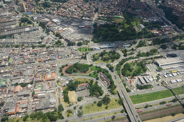 Panoramica aerea Medellin, South American Colombia
