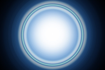 Fondo de destello circular azul de luz blanca.