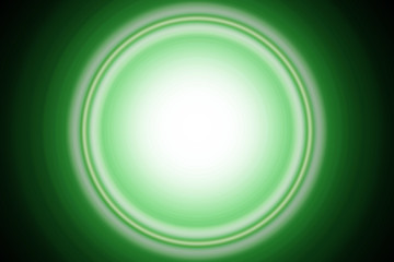 Fondo de destello circular verde de luz blanca.