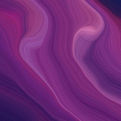 Fototapeta premium beautiful square graphic with purple, very dark violet and antique fuchsia color. modern soft swirl waves background illustration