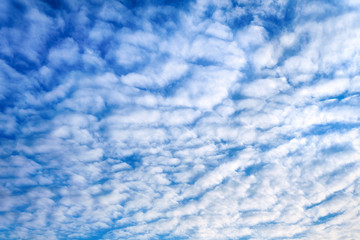 cloudscape of mackerel sky clouds