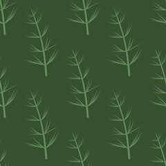 Seamless Botanical pattern. Horsetail, a medicinal plant. Vector hand-Drawn background for surface design