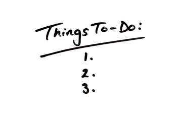 Fototapeta premium Things To Do
