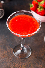 Strawberry Margarita cocktail in glass