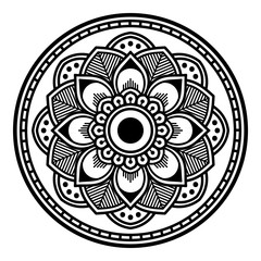 Ethnic Mandala Ornament. Arabic, Pakistan, Moroccan, Turkish, Indian, Spain motifs