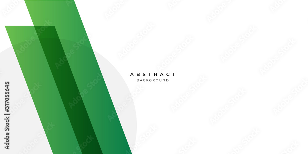Poster simple green white abstract background geometry shine and layer element vector for presentation desi