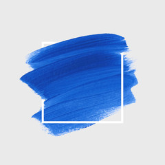 Fototapeta premium Logo brush painted watercolor background vector. Perfect design for creative card and sale banner. 