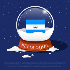 Merry Christmas glass ball with national flag : Vector Illustration