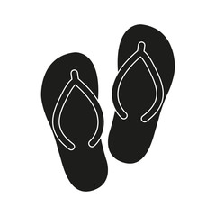 Flip flop icon. Simple vector illustration