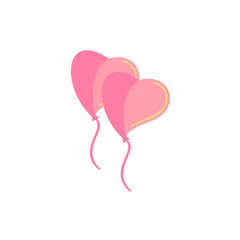 Valentine icon. Heart balloon flat icon.