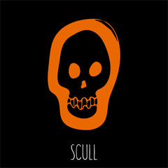 Vector handdrawn illustration. Halloween card, poster, banner invitation EPS 10