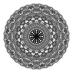 Ethnic square mandala. Hand drawn background. Can be used for coloring book, greeting card, phone case, etc. 