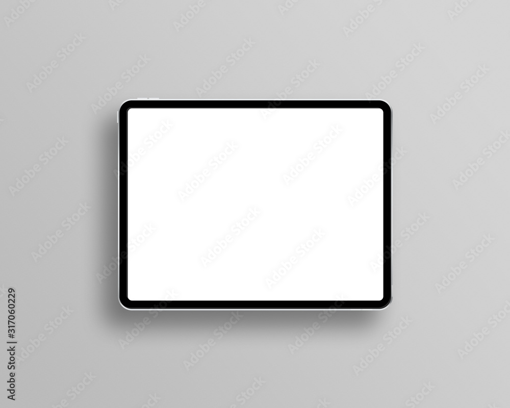 Poster tablet mockup on minimal background. modern tablet display mockup scene. tablet with empty screen. t