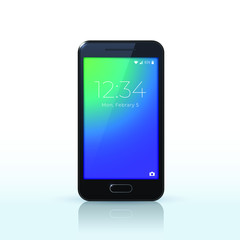 Realistic Smartphone Mockup . Cellphone Frame with Display Iolated Templates , Phone Different Angles Views . Vector Mobile Device Concept