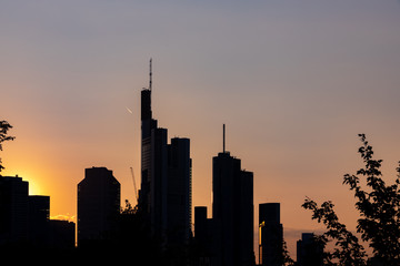 Fototapeta na wymiar Frankfurter Silhouetten
