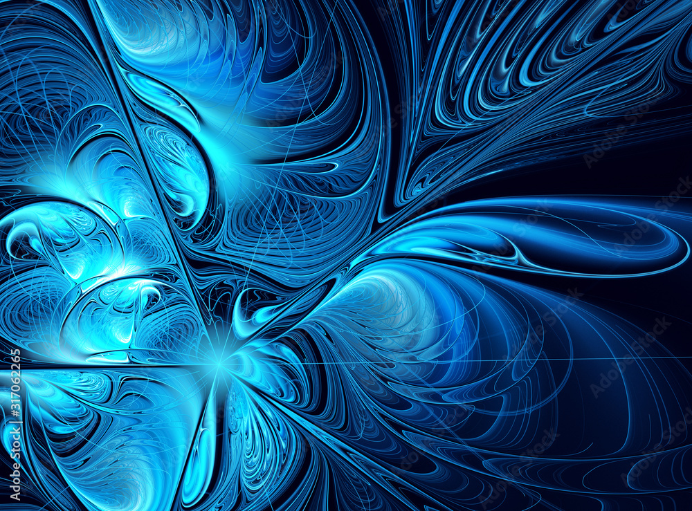 Poster abstract color dynamic background with lighting effect. fractal art