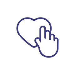Fototapeta premium Isolated heart and hand vector design