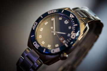 Close up image of a expensive luxury watch