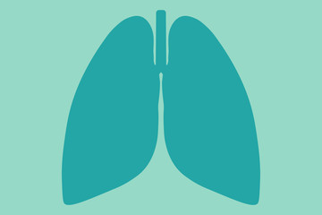 Anatomically correct lungs silhouette. Modern design of medical backdrop. Template for background, banner, card, poster. Vector EPS10 illustration. .