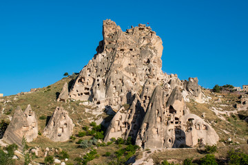 Cappadocia, Turkey, Europe: landscape of the famous region resulted from thousands of years of...