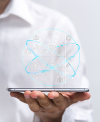 health care icon pattern medical innovation concept .