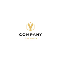 Vector logo design icon. Abstract letter Y. Modern simple style