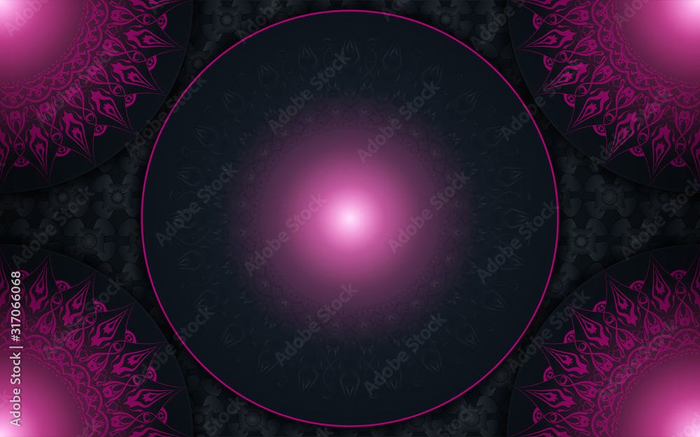 Aufkleber dark blue abstract background with paper shapes overlap layers. luxury and modern concept texture wi