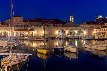 Dubrovnik. Old harbor at dawn.