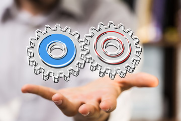 gear Technology setting concept background.
