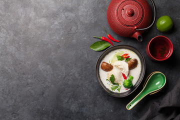 Tom Kha traditional Thai soup