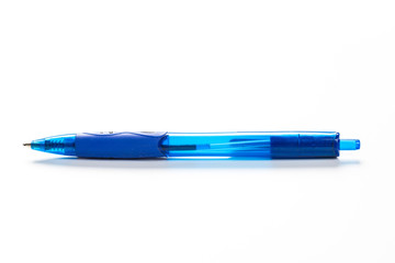 beautiful plastic ballpoint pen isolated on white background
