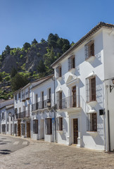 White houses in the streets of Grazalema, Spain