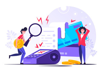 Concept Payment terminals with cross 