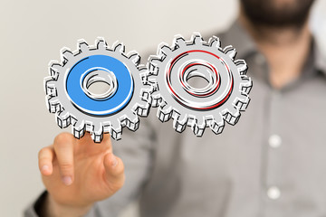 Gear With Success Concept digital.