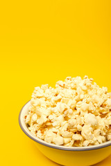 Popcorn on colored backgrounds