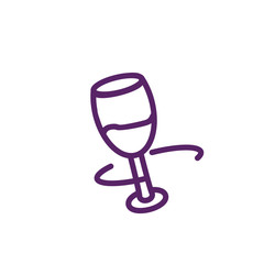 Isolated wine cup vector design