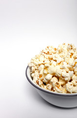 Popcorn on colored backgrounds