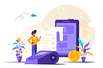 Mobile payment UI illustration 