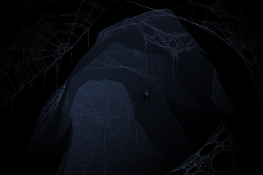 Monster In Dark Room Vector Art & Graphics