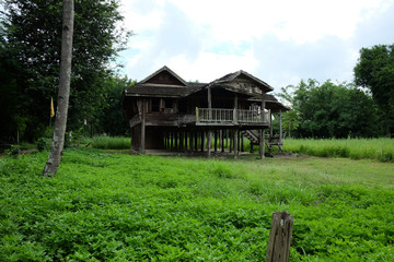 old wooden house Thailand