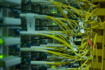 fiber optics background with lots of light spots