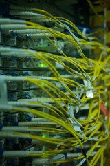 fiber optics background with lots of light spots